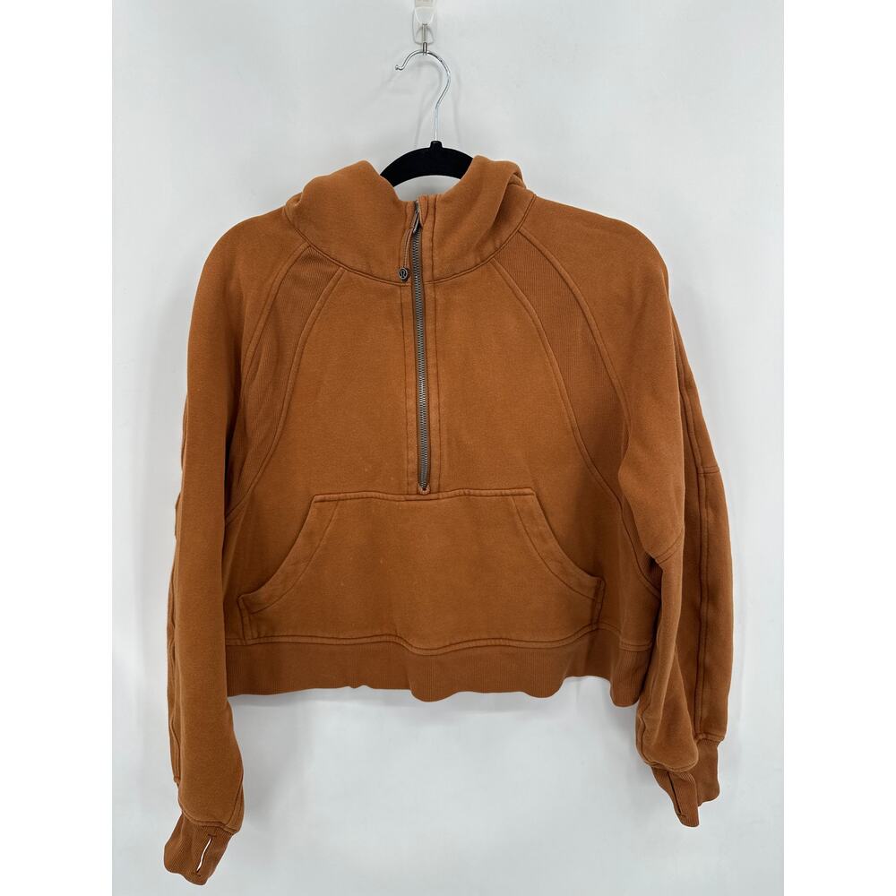 Lululemon Scuba Oversized Half-Zip Hoodie in Rust Color Size M/L